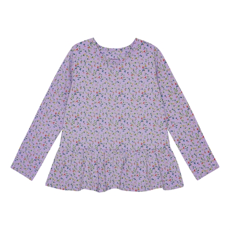 Se BIRKHOLM Peplum Bluse Lilla Blomstereng hos Smartkidz.dk